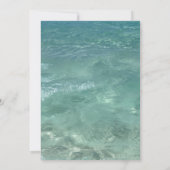 Strand Turquoise Blauwgroen Water Destination Wedd Kaart (Achterkant)