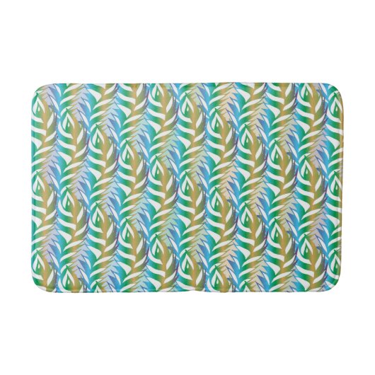 Strand turquoise leuk veer patroon. badmat (Voorkant)