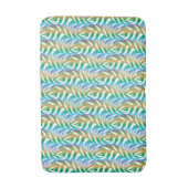 Strand turquoise leuk veer patroon. badmat (Voorkant Verticaal)