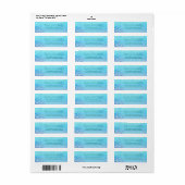 Strand Turquoise Ombre Bruiloft Etiket (Full Sheet)
