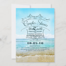 Strand Turquoise Ombre zee koppels Douche Kaart