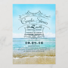 Strand Turquoise Ombre zee koppels Douche Kaart