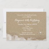 Strand U BENT UITGENODIGD Typografie Party uitnodi Kaart (Achterkant)