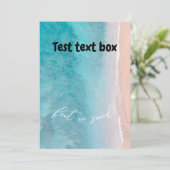 Strand uitnodigingstekst kaart (Staand voorkant)