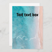 Strand uitnodigingstekst kaart (Voorkant / Achterkant)