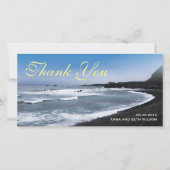Strand Uitzicht Dank u fotokaart Bedankkaart (Voorkant)