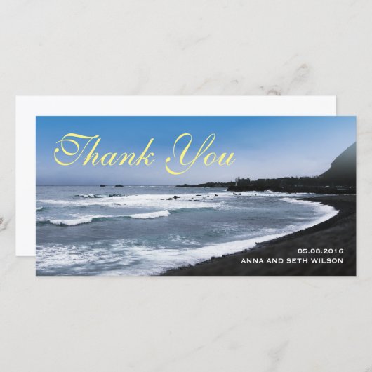 Strand Uitzicht Dank u fotokaart Bedankkaart (Voorkant / Achterkant)