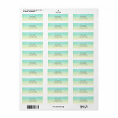 Strand Uitzicht Elegante Vintage Trouwadreslabels Etiket (Full Sheet)