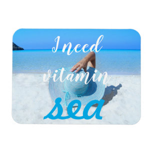 Strand Uitzicht // Ik heb vitamine Zee nodig Magneet