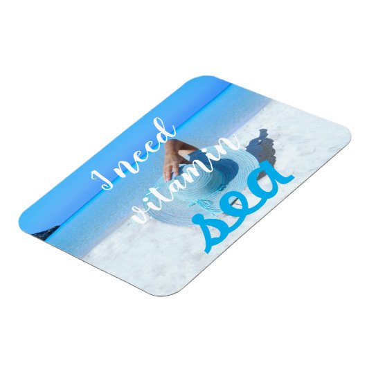 Strand Uitzicht // Ik heb vitamine Zee nodig Magneet (Linkerzijde)