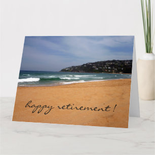 strand uitzicht met pensioen kaart