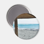 Strand Uitzicht onder Parasol Magneet (Voorkant / Achterkant)