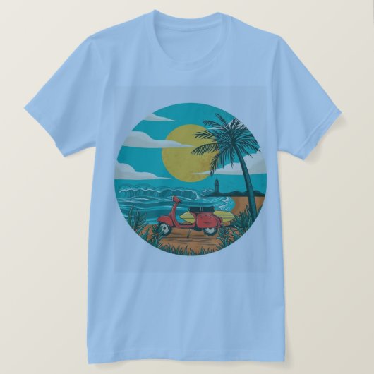 STRAND UITZICHT T-SHIRT (Design voorkant)
