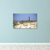 Strand Uitzicht van Ponce Inlet Vuurtoren Ingewikk Canvas Afdruk (Insitu (Houten vloer))