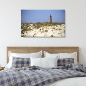 Strand Uitzicht van Ponce Inlet Vuurtoren Ingewikk Canvas Afdruk (Insitu (Slaapkamer))