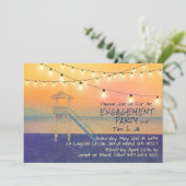 Strand Uitzicht Waterverf String Lights Kaart (Staand voorkant)