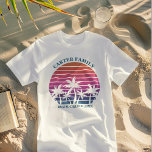 Strand Vakantie Familie Reünie Custom Tropical<br><div class="desc">Cool bijpassende tropische familie vakantie tri-blend T-shirts voor een vader of broer te draag op een eilandcruise. Beschikt over prachtige palmbomen voor een  roze zonsondergang op het strand. Ideale t - shirts voor uw zomerreis naar het zee.</div>