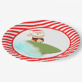 Strand vakantie feest papieren bordje (Gekanteld)