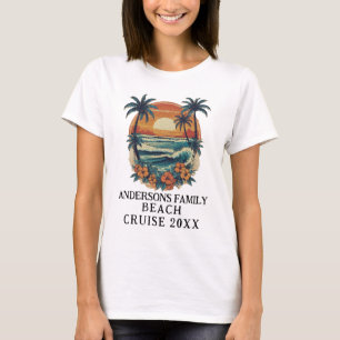 Strand Vakantie Tropische Palm Familie Reünie T-shirt