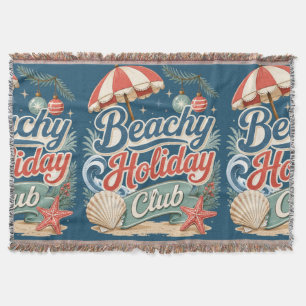 Strand Vakantieclub Retro Kust Kerstmis Deken