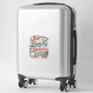 Strand Vakantieclub Retro Kust Kerstmis Sticker