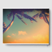 Strand vakantiewoning woning palmboom foto gastenboek (Achterkant)