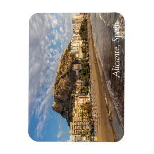 Strand van Alicante bij zonsopgang, Spanje Magneet