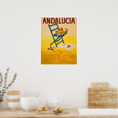 strand van Andalusië, Spanje, pet van de zomer op Poster (Keuken)