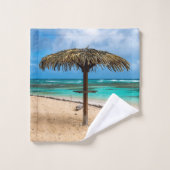 strand van Anse des Rochers Bad Handdoek (Wasdoekje)