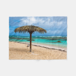 strand van Anse des Rochers Fleece Deken