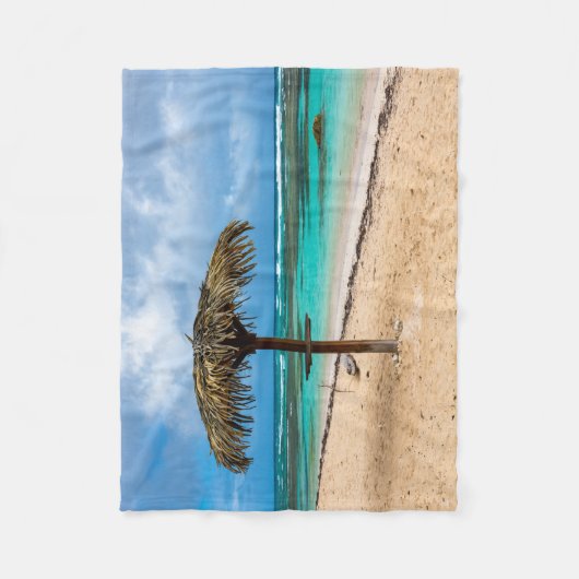 strand van Anse des Rochers Fleece Deken (Voorkant)