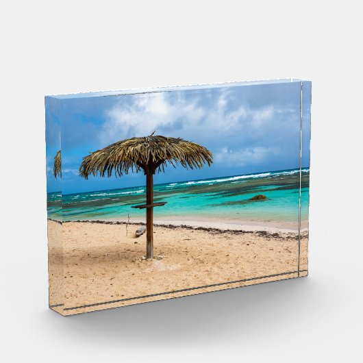 strand van Anse des Rochers Fotoblokken (Links)