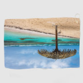 strand van Anse des Rochers Golfhanddoek (Horizontaal)