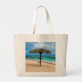 strand van Anse des Rochers Grote Tote Bag (Achterkant)
