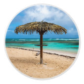 strand van Anse des Rochers Keramische Knop (Voorkant)