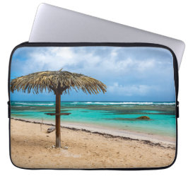 strand van Anse des Rochers Laptop Sleeve