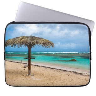 strand van Anse des Rochers Laptop Sleeve