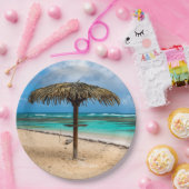 strand van Anse des Rochers Papieren Bordje (Feest)