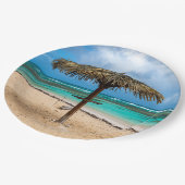 strand van Anse des Rochers Papieren Bordje (Gekanteld)