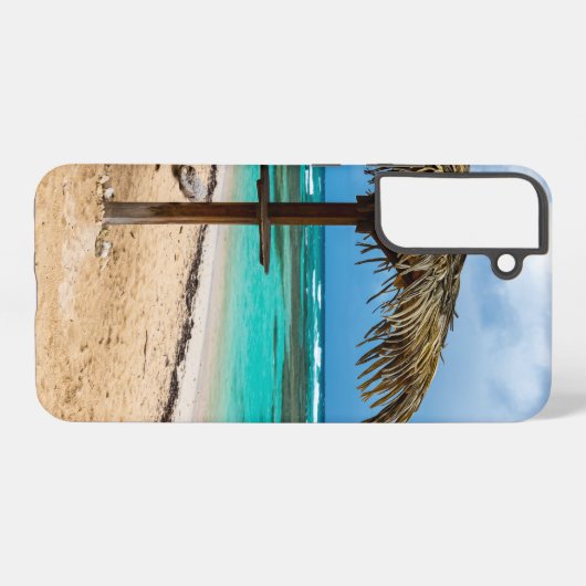 strand van Anse des Rochers Samsung Galaxy Hoesje (Achterkant horizontaal)