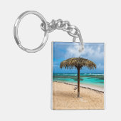 strand van Anse des Rochers Sleutelhanger (Voorkant Links)