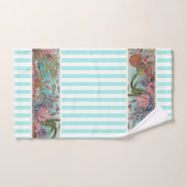 strand van Aqua Stripe Sealife Bad Handdoek (Handdoek)