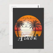  strand van Aruba Briefkaart (Voorkant / Achterkant)