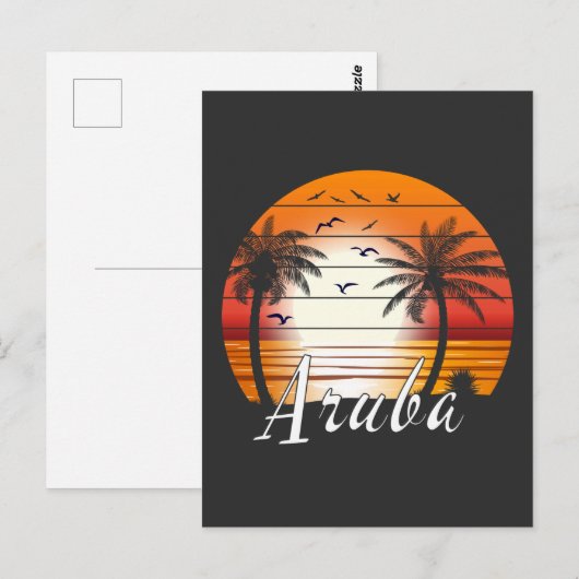 strand van Aruba Briefkaart (Voorkant / Achterkant)