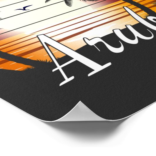  strand van Aruba Poster (Hoek)