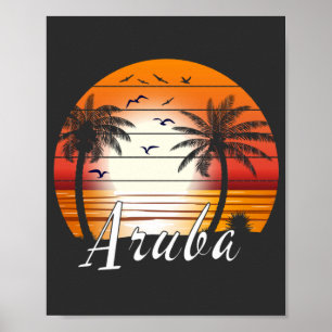  strand van Aruba Poster
