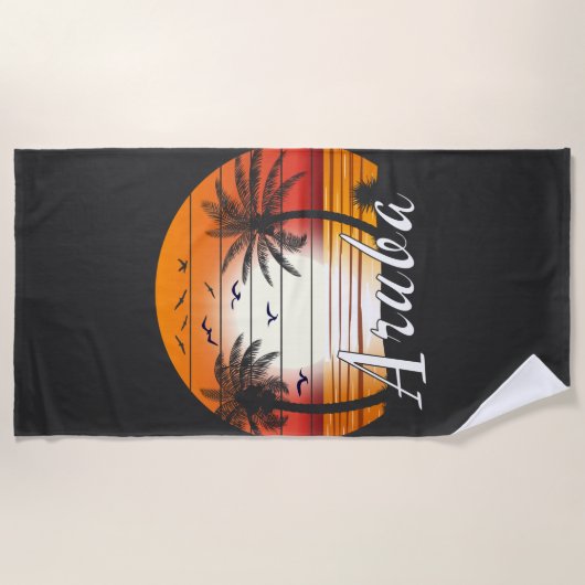 strand van Aruba Strandlaken (Voorkant)