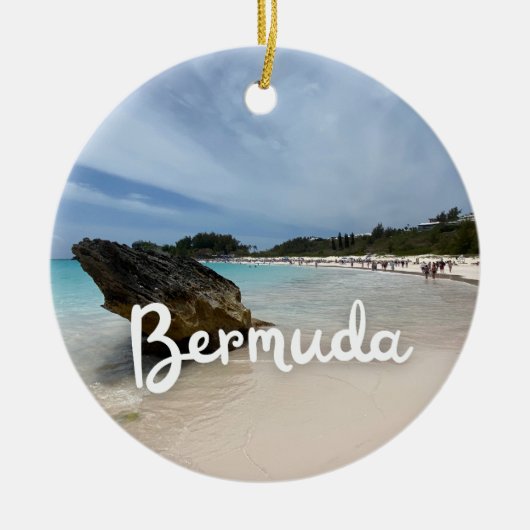 Strand van Bermuda Keramisch Ornament (Voorkant)
