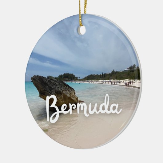 Strand van Bermuda Keramisch Ornament (Links)