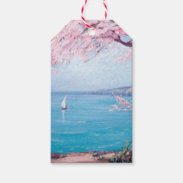 Strand van Biarritz (door Kimon Loghi) Cadeaulabel